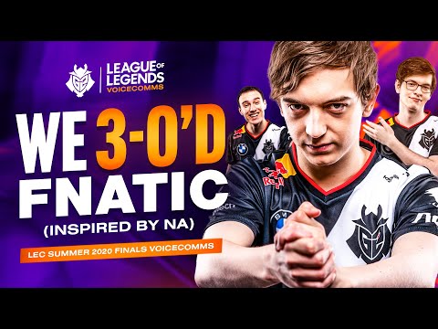 We 3-0'd Fnatic, Inspired by NA | LEC Summer 2020 Finals G2 vs Fnatic Voicecomms