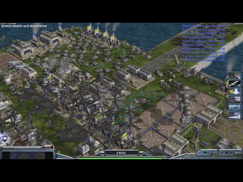 USA Laser vs. 5 GLA Stealth - Command & Conquer Generals Zero Hour Gameplay