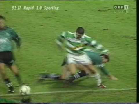 EC 95/96: Rapid Wien - Sporting Lissabon, Tor 2:0