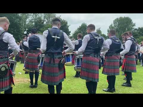Field marshal Montgomery tuning at @Antrim and Newtownabbey Pipe Band championships 2025