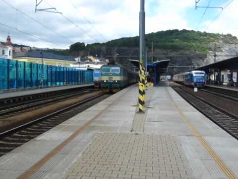 Odjezd vlaku R 617 Krušnohor ze stanice Ústí nad Labem hlavní nádraží