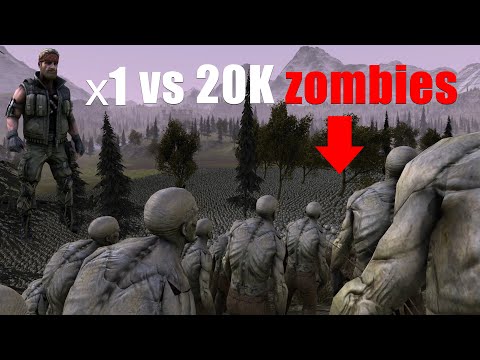 Chuck Norris vs 20000 Zombies Ultimate Epic Battle Simulator UEBS