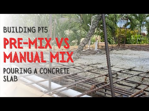 The cost of pouring a concrete slab in Jamaica | premixed vs manual mix | concrete decking