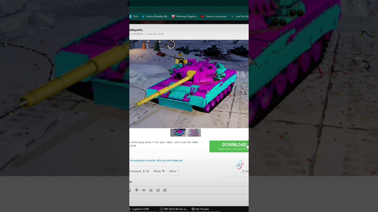 How To Get A Custom Skin In War Thunder #shorts #warthunder #tank #customskin #howto #tank #tanks