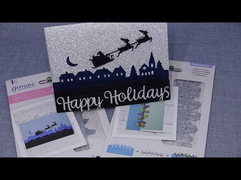 Crafter's Companion Double-Sided Christmas Edge'ables Review: Dashing Through the Snow Card!