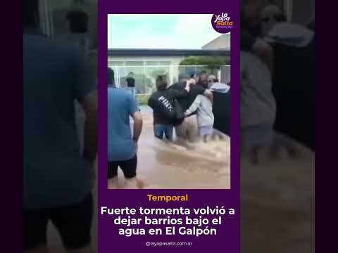Fuerte tormenta volvió a dejar barrios bajo el agua en El Galpón
