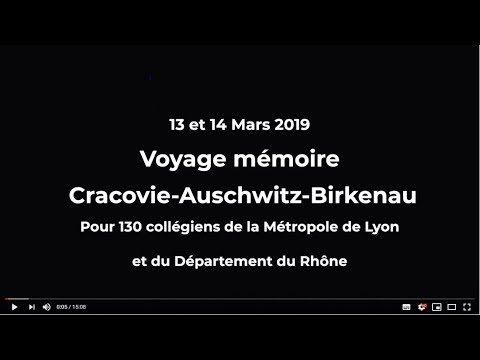 GL   Film Auschwitz Voyage Mémoire 2019 Métropole de Lyon