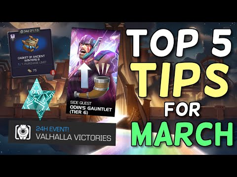 The Top 5 Tips For The Month of March 2021 | March Grind Guide | Marvel Contest of Champions