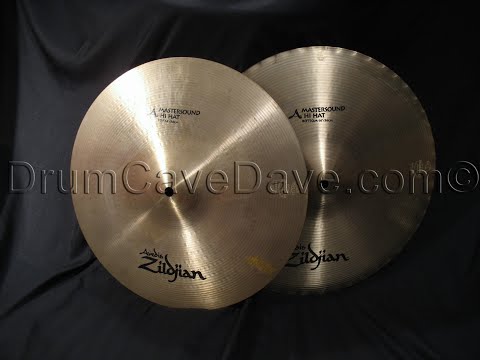 14" ZILDJIAN A series MASTERSOUND HI HAT CYMBALS, EXCELLENT, DEMO VIDEO! image 17