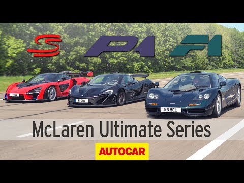 McLaren F1 vs. P1 vs. Senna: Ultimate Series review | Autocar Heroes Video