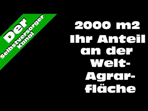 Only 2000m2. Your share of the world's cultivated area