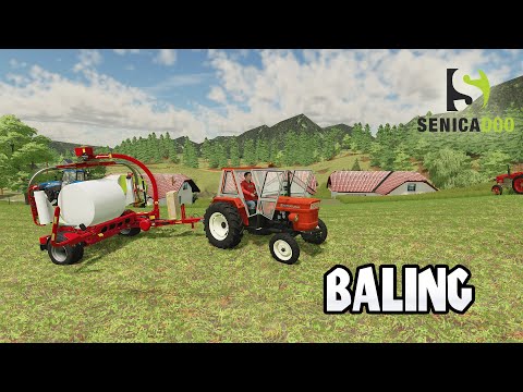 UTH22 - Silage Bale Making (Baling, Wrapping) in Dolenjska Slovenia