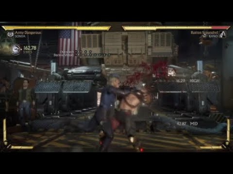 Mortal Kombat 11 Sonya ( Army Dangerous ) Combo Tutorial W/ Inputs