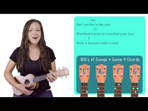 Set Fire to the Rain - Adele | Easy Ukulele Tutorial & Cover (144)