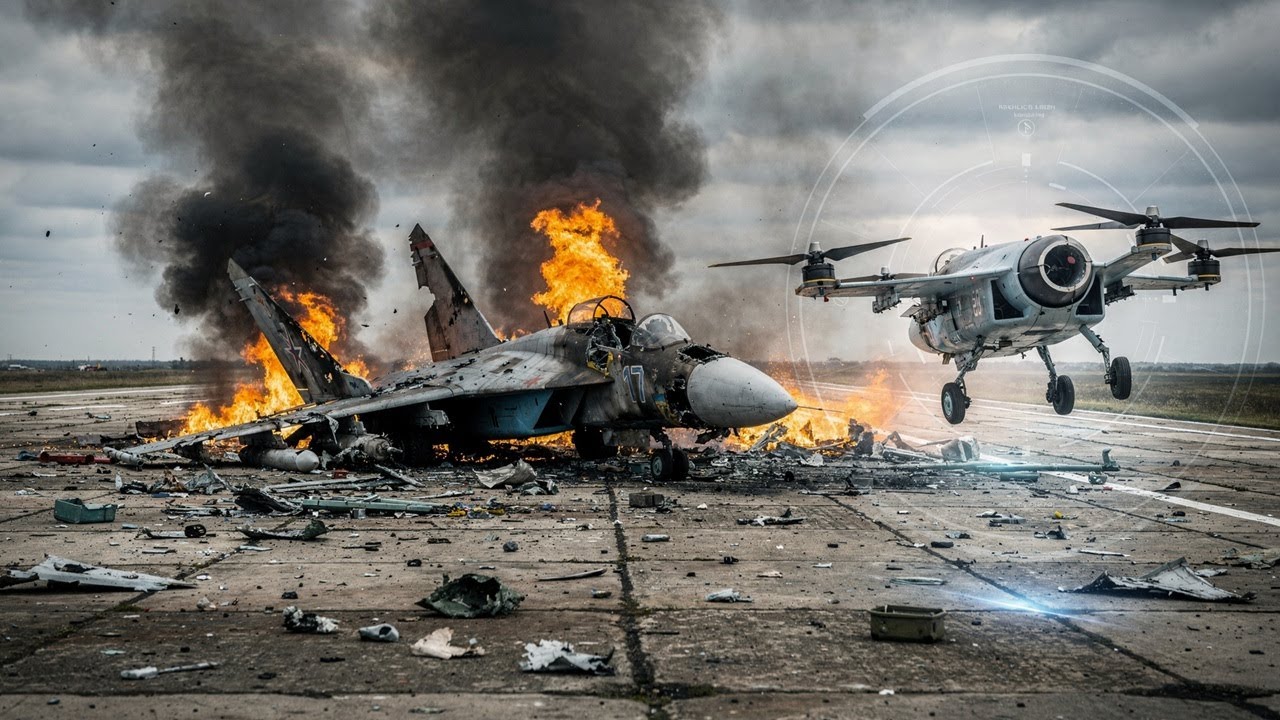 NICE CATCH! UKRAINIAN DRONES DESTROYED A RUSSIAN MIG-29 FIGHTER IN CRIMEA || 2025