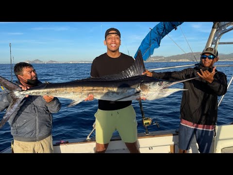 WE BOTH CAUGHT A MARLIN WHILE FISHING IN CABO, MEXICO!!