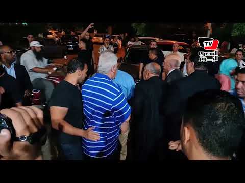 هاني العتال وحسن شحاتة وأسامة عرابي في عزاء لاعب الزمالك السابق