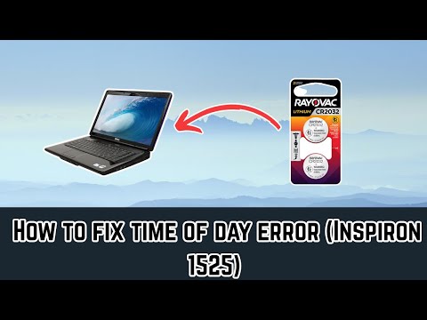 fix time of day clock stopped dell inspiron 1525 cmos battery