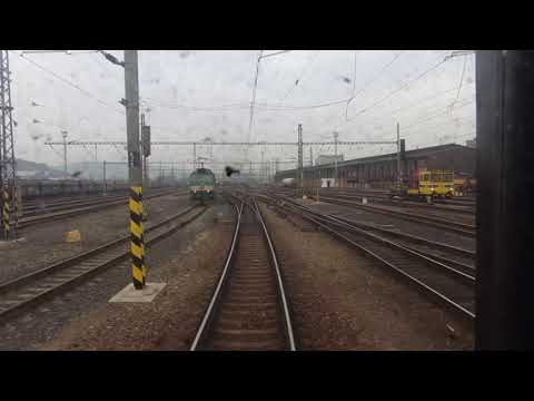 Ze zadního vozu: Ústí nad Labem západ - Ústí nad Labem hlavní nádraží (trať 130)