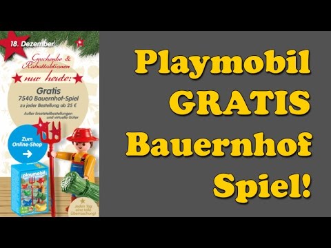 Gratis Playmobil Bauernhof Spiel zu jeder* Bestellung über 25€ - 18.12.2015