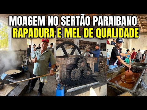 MOAGEM NO ENGENHO RAIMUNDO NOBRE, RAPADURA DA PARAÍBA, BOM SUCESSO.