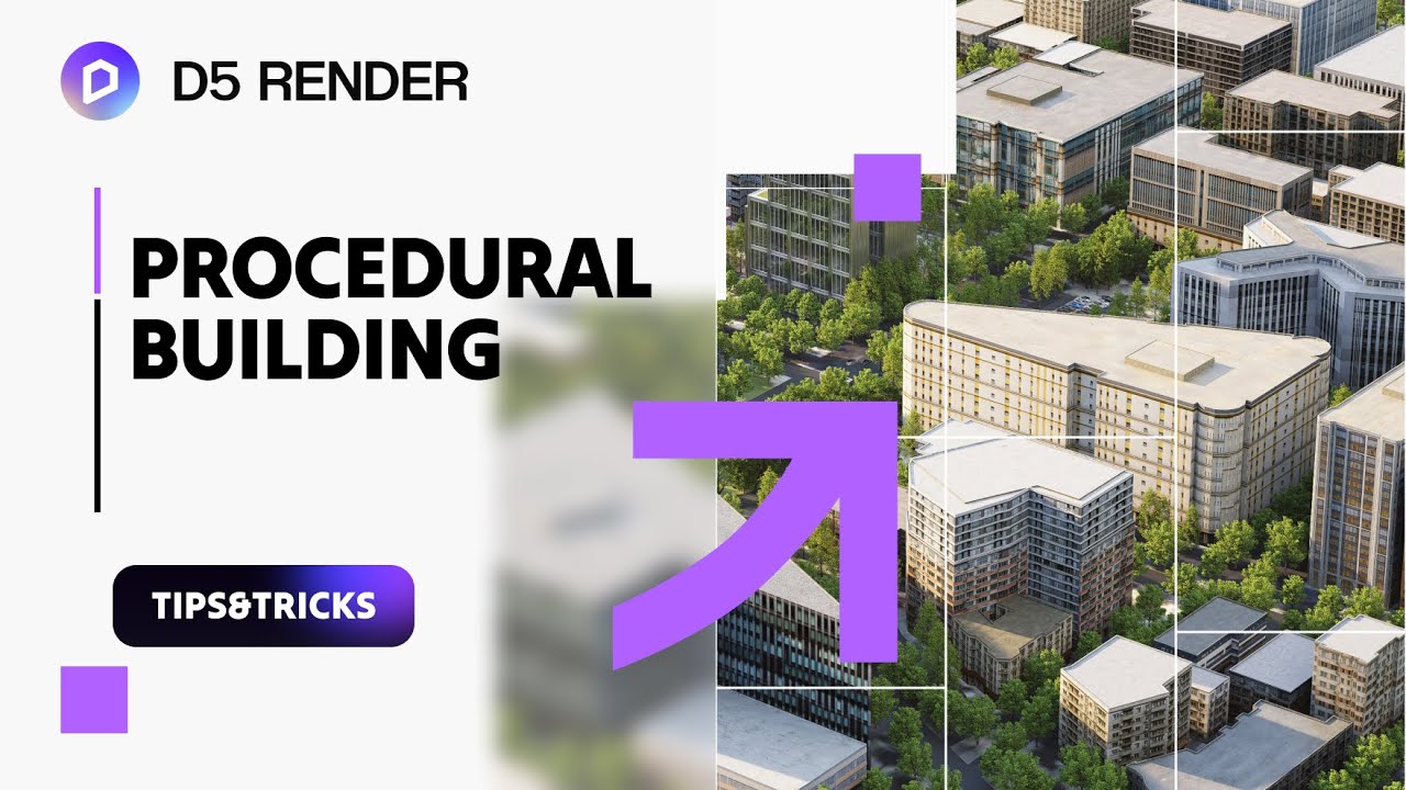 How to batch set your building facades in one click | Procedural Building | D5 Render video thumbnail
