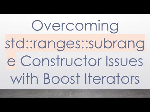 Overcoming std::ranges::subrange Constructor Issues with Boost Iterators