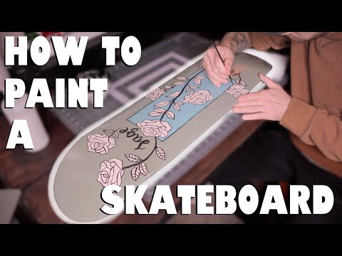 How To Paint a Skateboard Deck With Acrylic & Spray Paint! Design Your Own Deck!