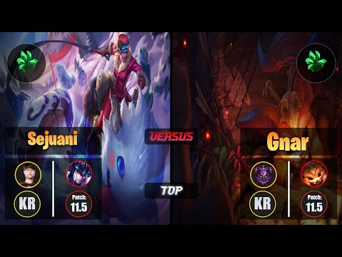 Sword SEJUANI (Top) [Grasp of the Undying] VS GNAR - Master KR Patch 11.5