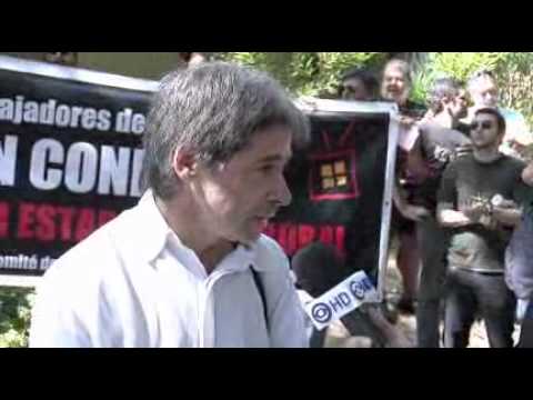 Protesta de TV Ciudad en la Criolla 2012 frente a la intendenta