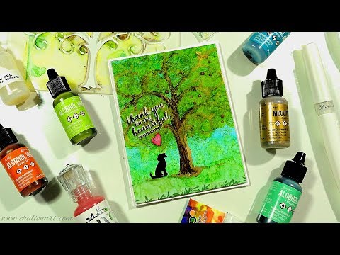 Alcohol inks Mix + Stenciling