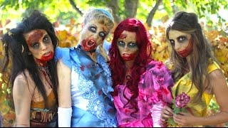 How To Make Zombie Disney Princess Makeup and Costumes!