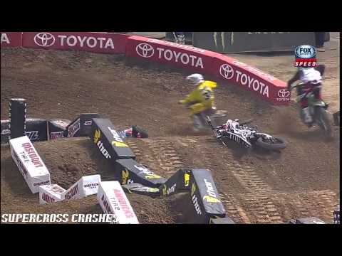 2013 Supercross 250 RD2 LCQ Crash