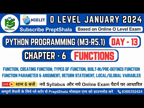 Day 13 Function In Python Python Python Programming For O Level O Level Preptshala