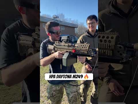 HPA Daytona M249 LMG 🔥 #airsoft #hpa #daytona #lmg #recoil #foryou #shorts #ottawa #fpsairsoftclub