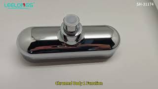 31174 Black Top Rain ABS Plastic Head Shower Oval Bathroom Adjustable Rainfall Shower Head