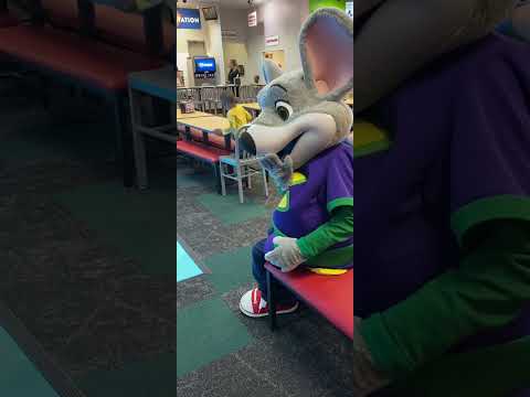 Chuck E Cheese sits on a Whoopee cushion 💨