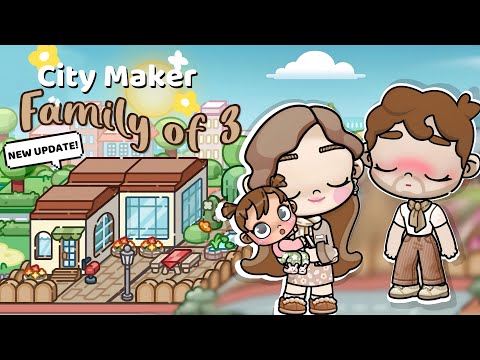 AVATAR WORLD AESTHETIC FAMILY OF 3 HOUSE BUILD🪴🧸CITY MAKER|NEW UPDATE| #PAZU GAME