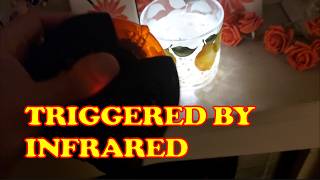 Light Up LED Candle is triggered by Infrared