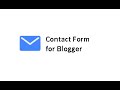 Add a Simple Contact Form in Blogger Blogs Add a Simple Contact Form in Blogger Blogs