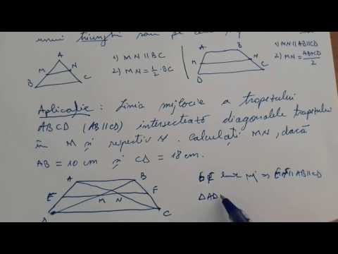 Linia mijlocie in Triunghi si Trapez. Problema rezolvata.