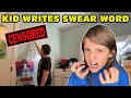 Kid Temper Tantrum Writes Swear Word On Sister S Bedroom Wall Original