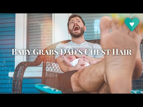 Baby Grabs Dad's Chest Hair - Parenting 101 - Hilarious