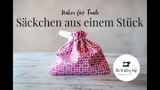 Säckchen nähen aus einem Stück - kostenlose Nähanleitung