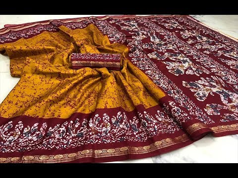 Overview of printed pure silk sarees