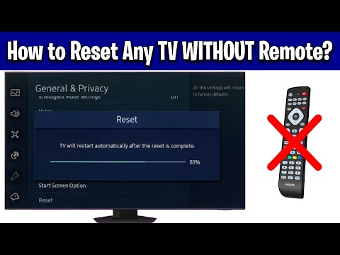 How to Reset Any TV WITHOUT Remote | (Cold Boot)