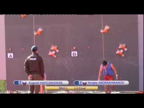 World record in speed climbing 2012 (5.88 s.)