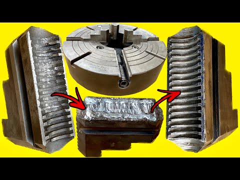 First time lathe machine four jaw manual chuck broken thread repair || Chuck Repair Easy Technique