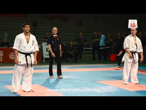 Zsolt Balogh vs  Vasil Vangelov - European Championship Shinkyokushin Switzerland 2013