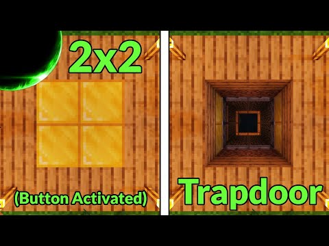 How to Build a 2x2 Trapdoor (Java & Bedrock Editions) | Minecraft Redstone Engineering Tutorial